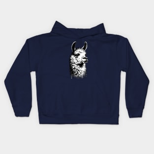 Grunge llama - Retro Alpaca Kids Hoodie